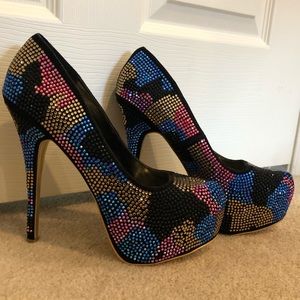 Sparkle Multi-Colored Rhinestone Pumps